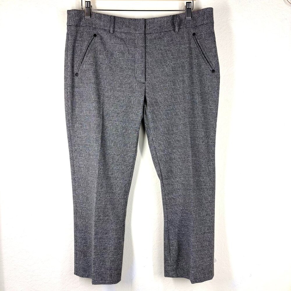 Karl Lagerfeld Gray Slim Fit Ankle Pants With Side & Back Pockets Size 12